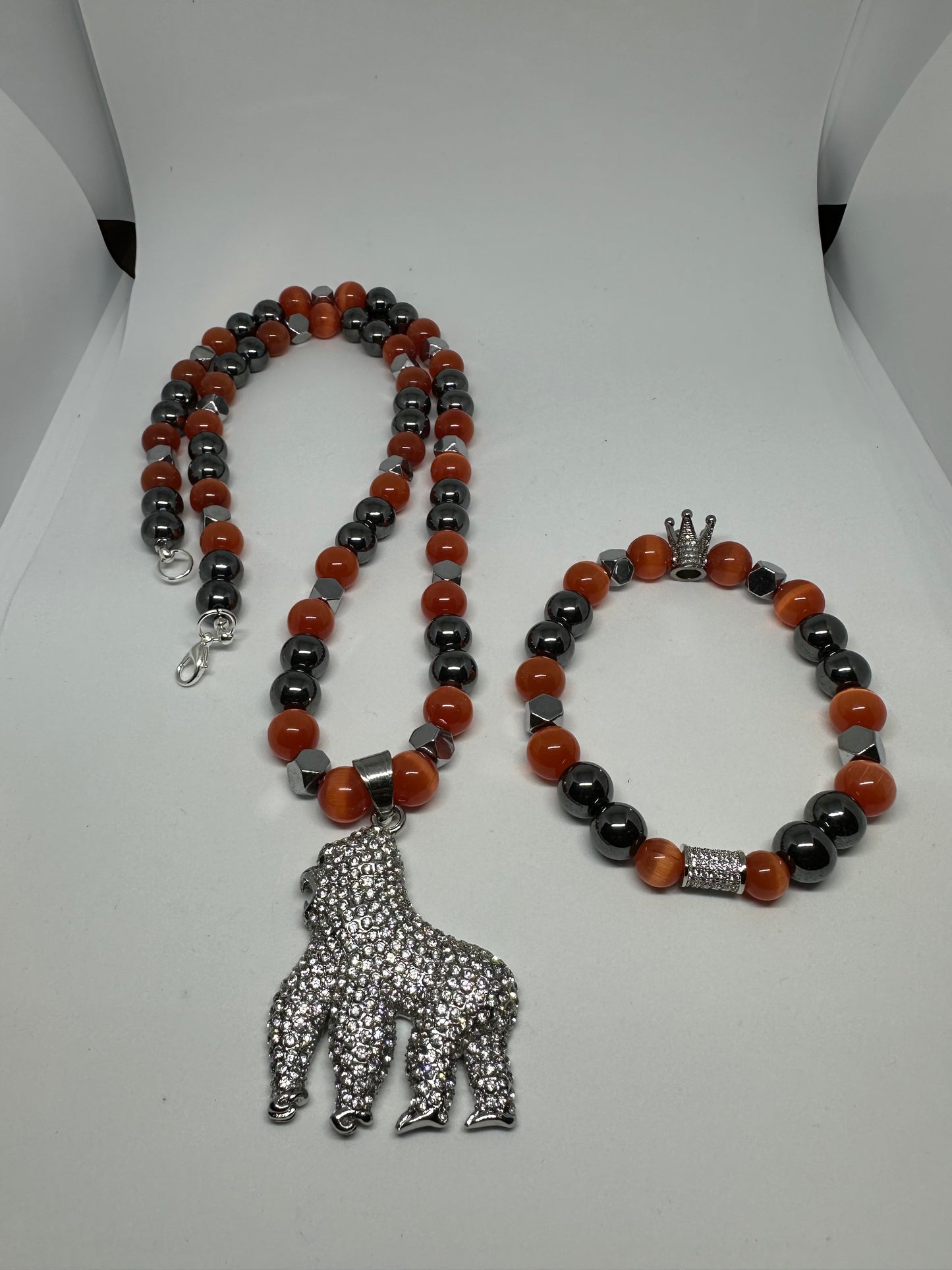 Bling necklace and bracelet set