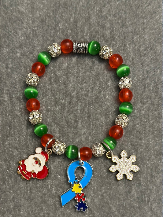 Holiday bead bracelet