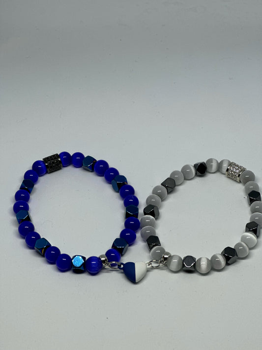 Connected bead bracelet set